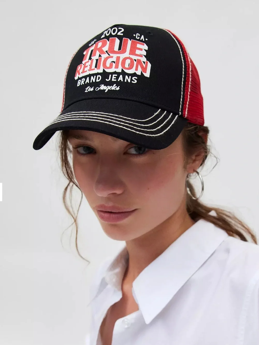 True Religion Trucker Logo Adjustable Cap